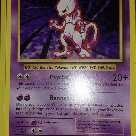 Mewtwo level 53 Basic 130 HP Mint condition 